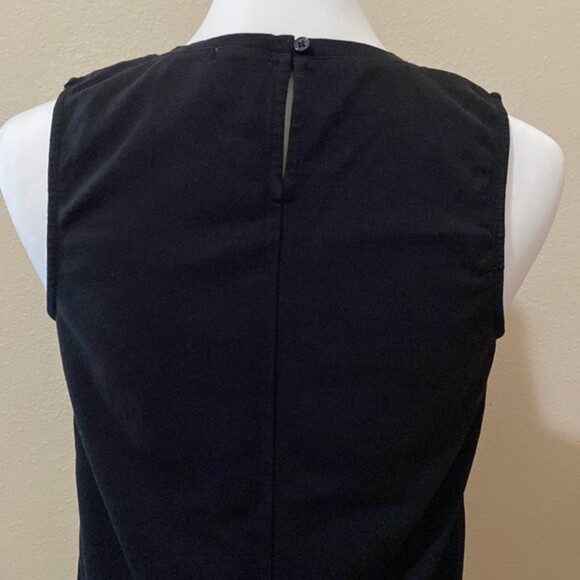 J Crew Womens Top Black Peplum Ruffle Sleeveless XS Cotton Blend Woven Career - Picture 8 of 13